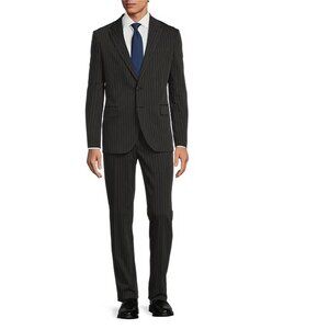 Hart Schaffner Marx Men's Pinstripe Suit Stretch 42 Regular